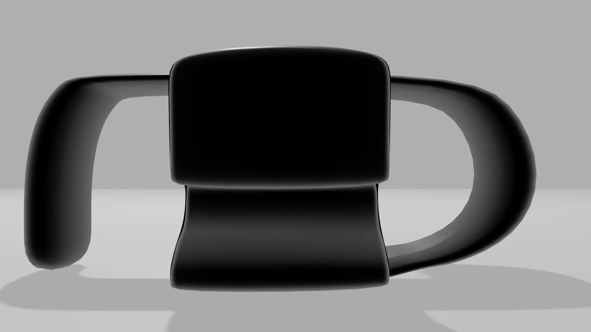 Line Desk plus Chair Obj and Blender 3D model_4