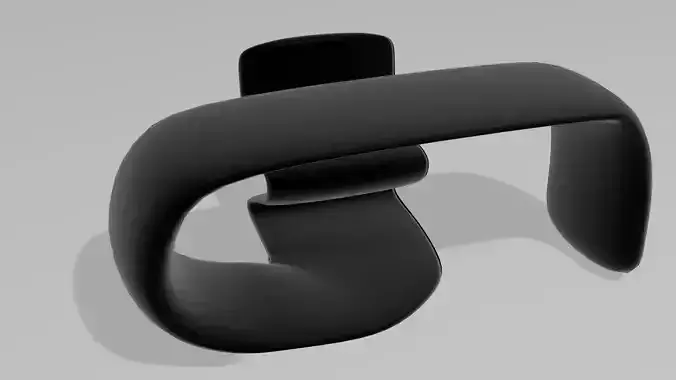 Line Desk plus Chair Obj and Blender