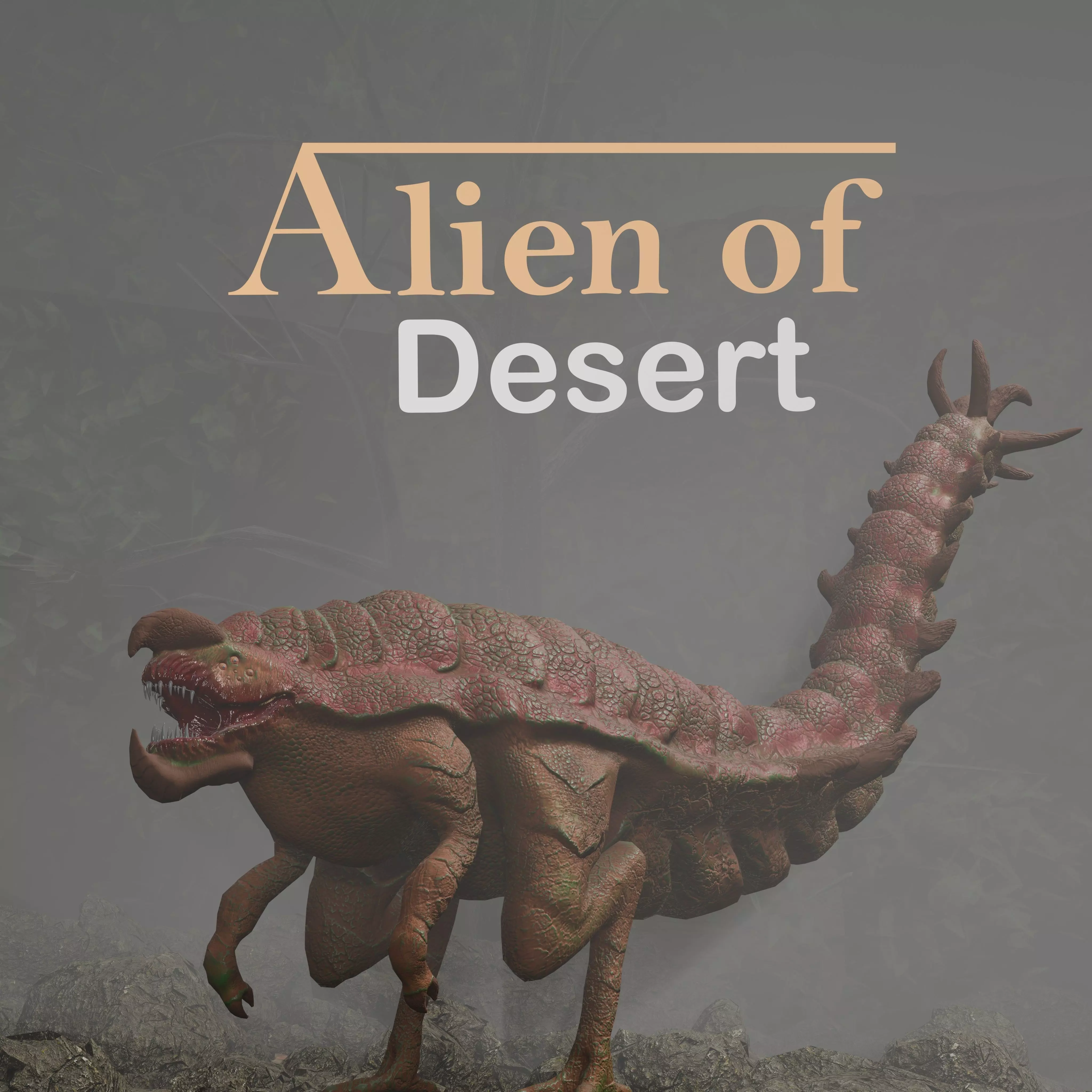 Alien Desert Low-poly 3D model_0