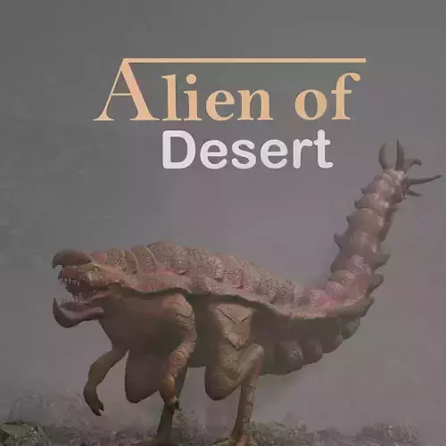 Alien Desert Low-poly 3D model Alien Desert Low-poly 3D model