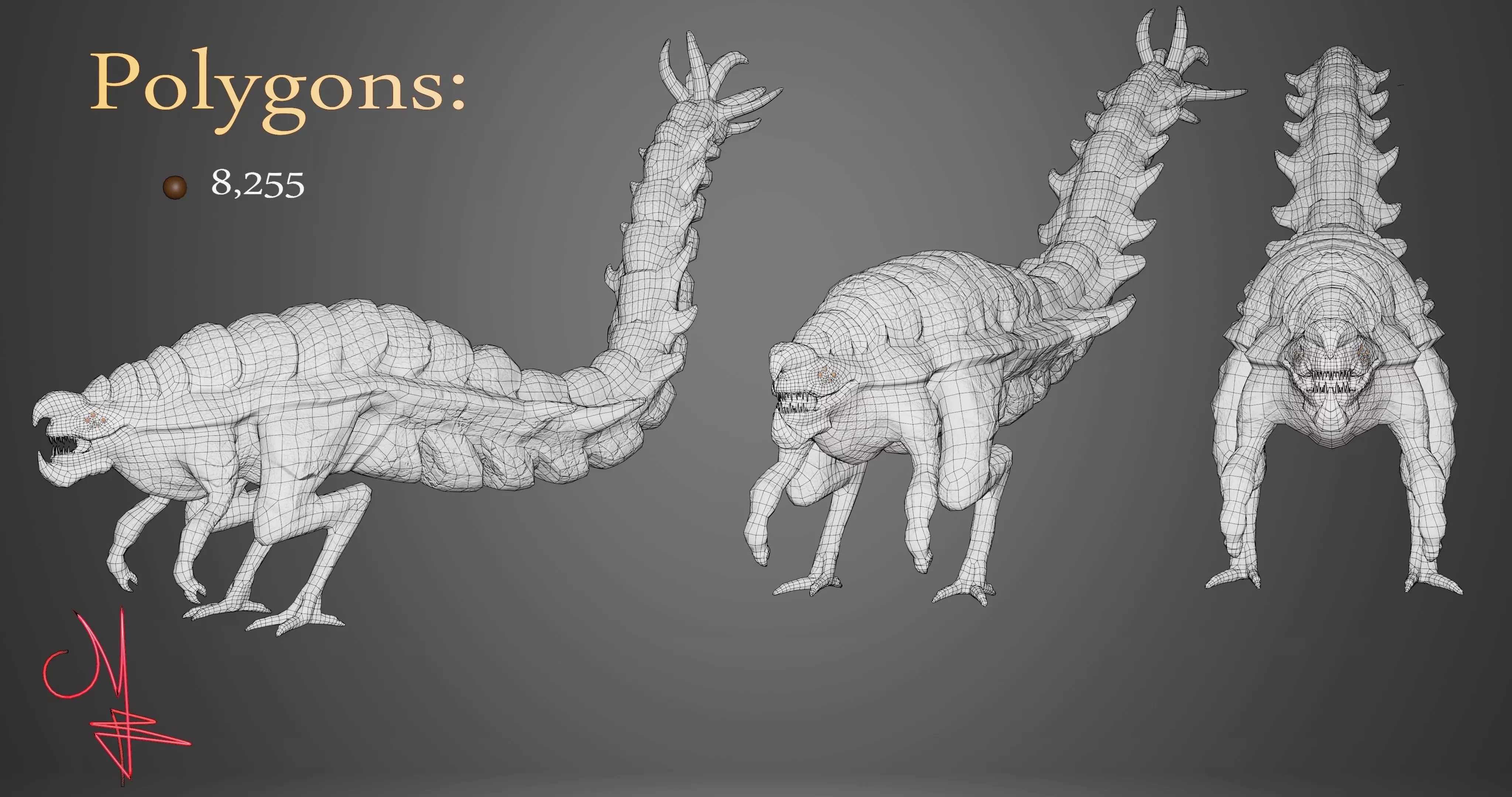 Alien Desert Low-poly 3D model_7