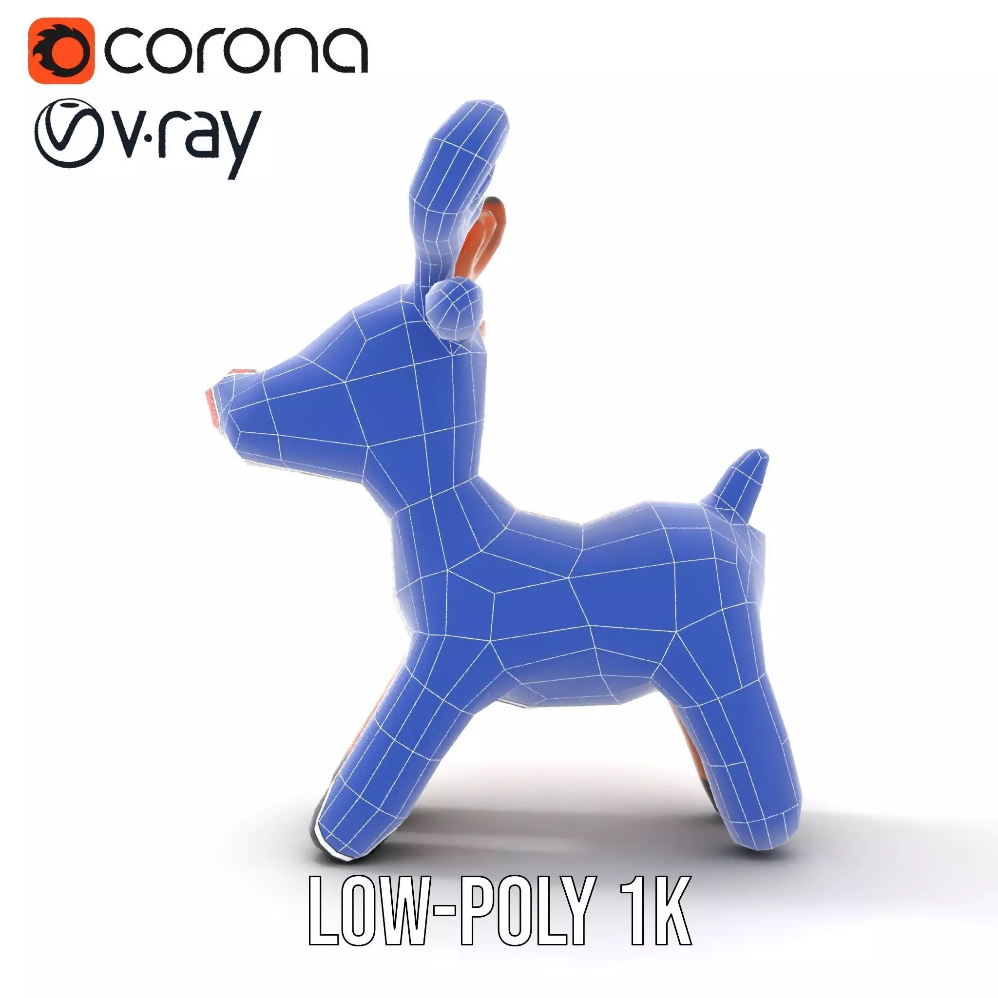 Rudolf Inflatable Reindeer model pack Low-poly 3D model_10