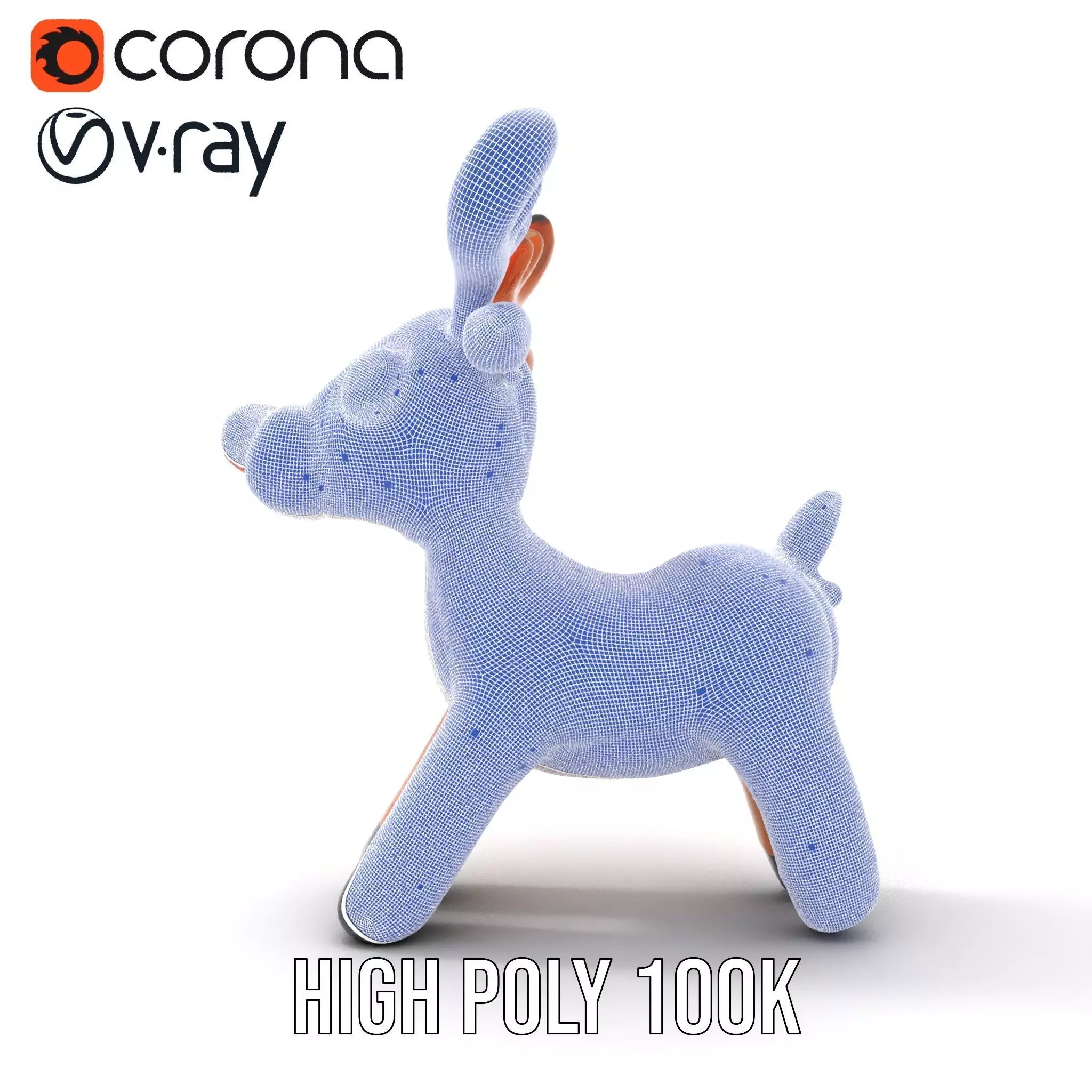 Rudolf Inflatable Reindeer model pack Low-poly 3D model_35