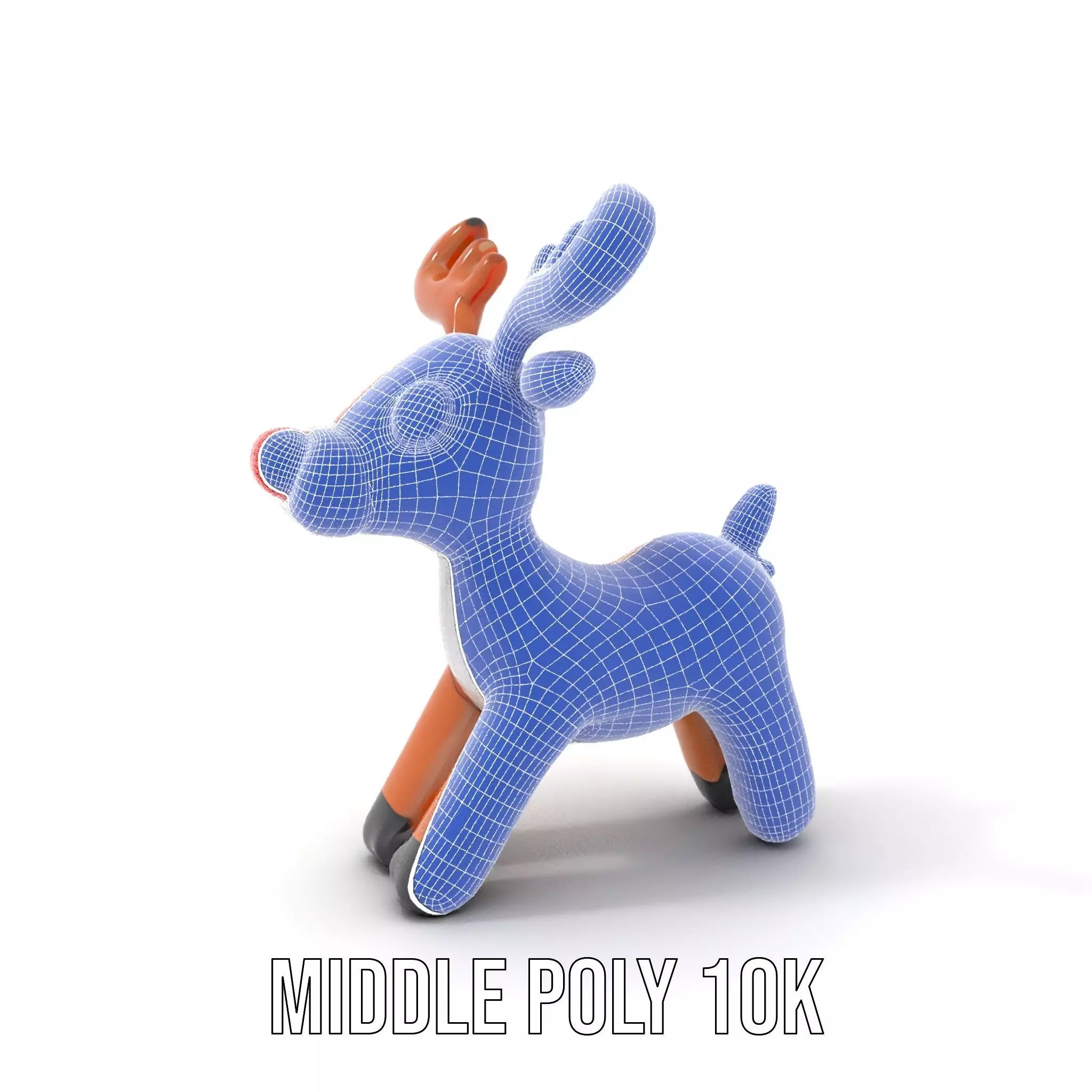 Rudolf Inflatable Reindeer model pack Low-poly 3D model_7