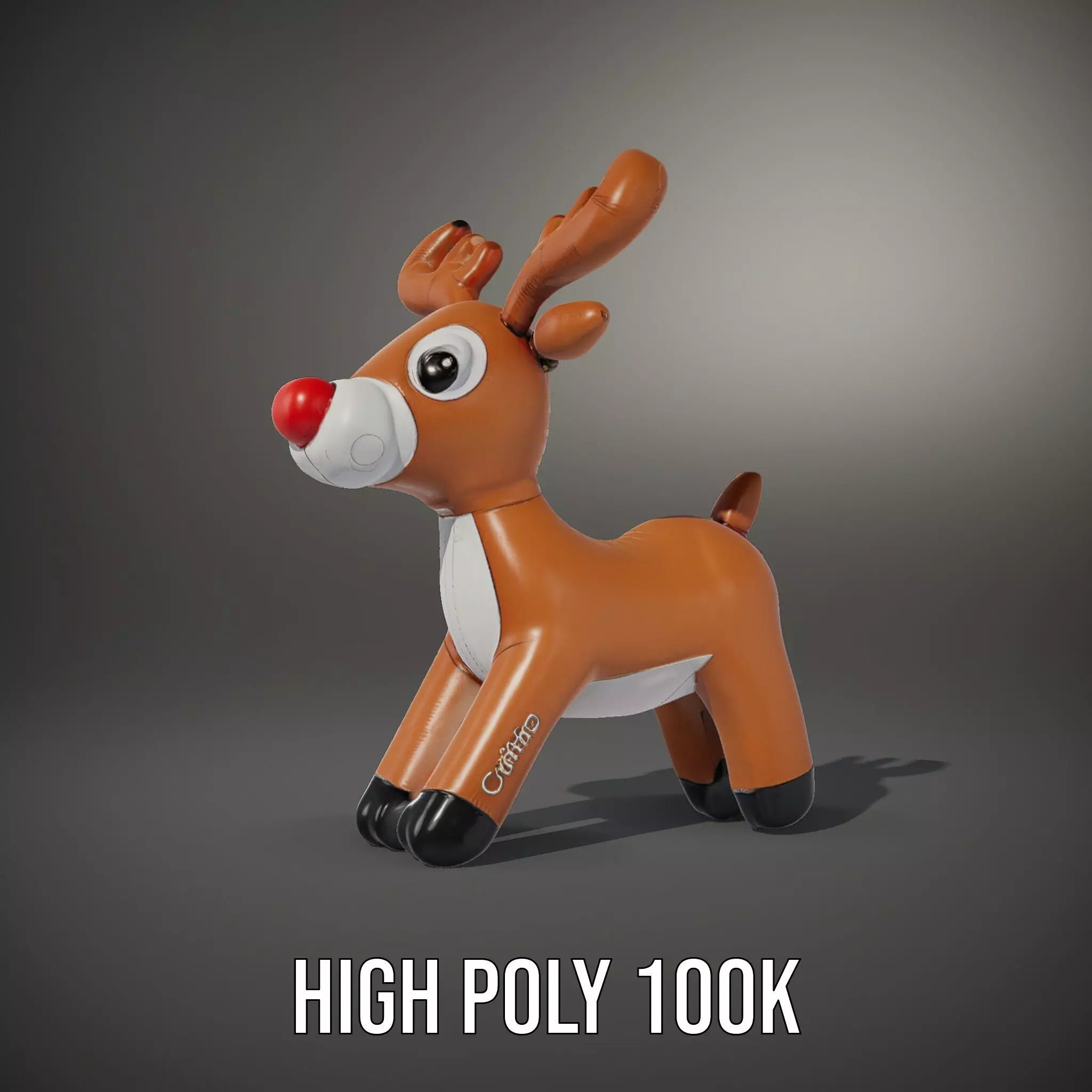 Rudolf Inflatable Reindeer model pack Low-poly 3D model_9