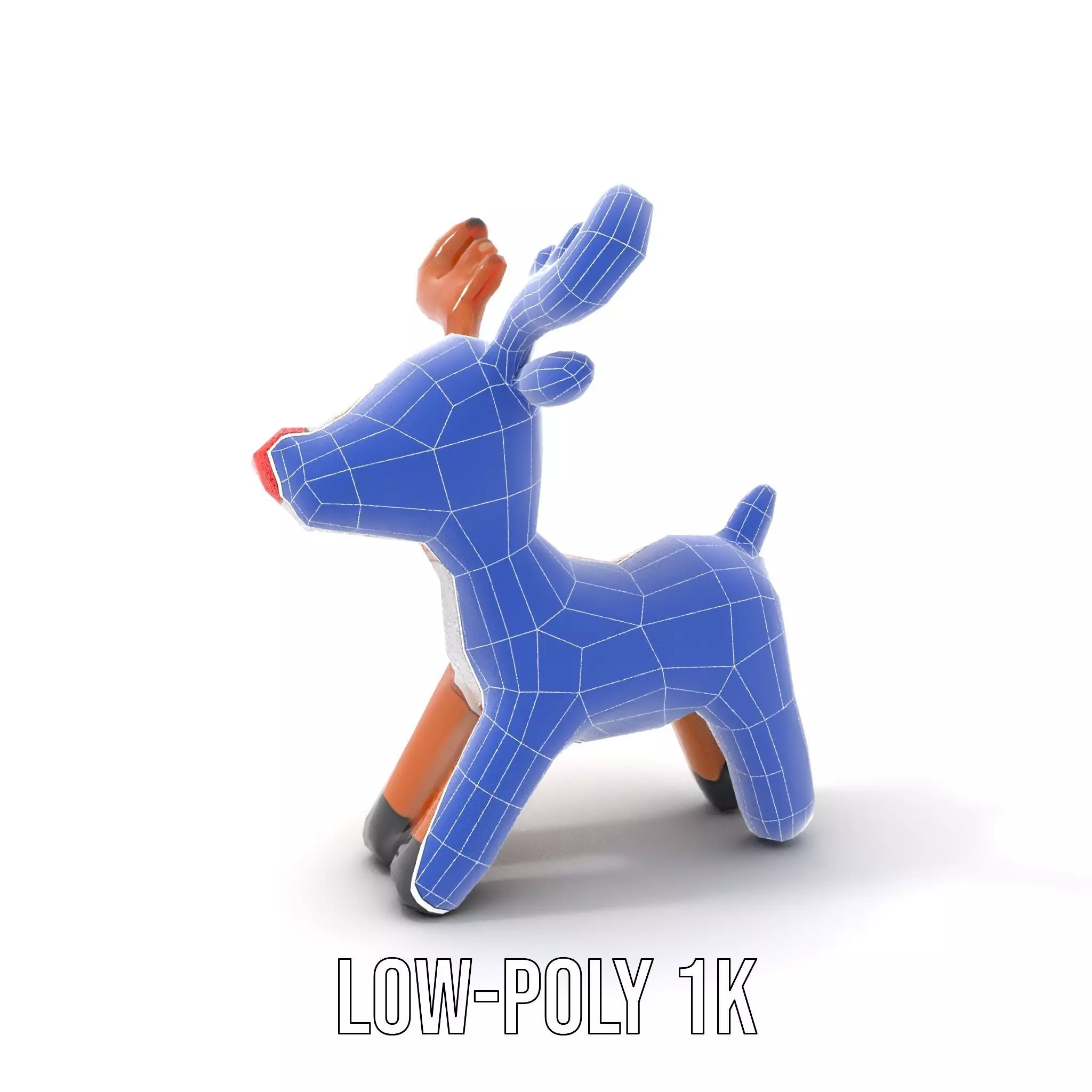 Rudolf Inflatable Reindeer model pack Low-poly 3D model_31