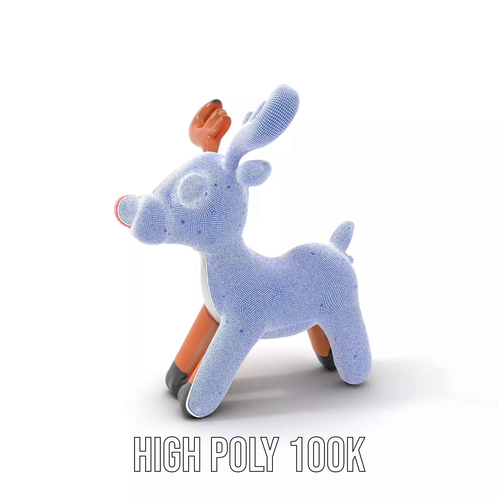 Rudolf Inflatable Reindeer model pack Low-poly 3D model_5