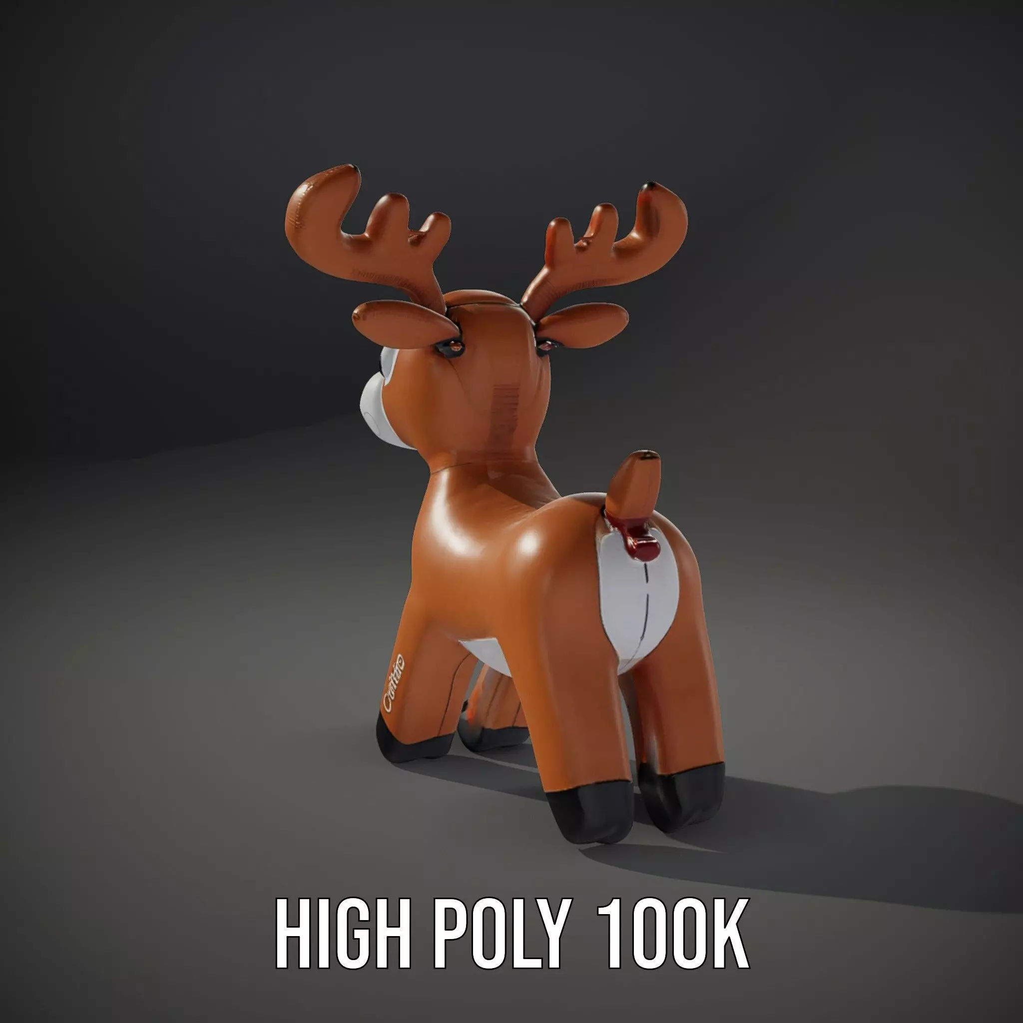Rudolf Inflatable Reindeer model pack Low-poly 3D model_11