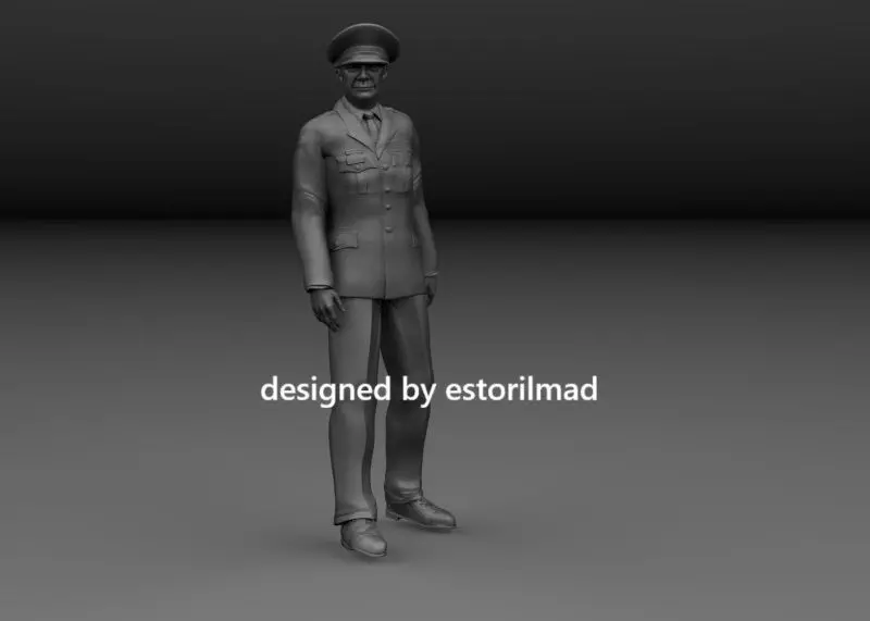WW2 COMMANDER EISENHOWER FRONT EUROPE 3D print model_0