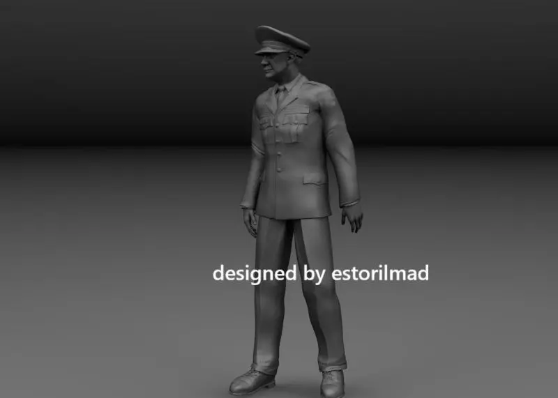 WW2 COMMANDER EISENHOWER FRONT EUROPE 3D print model_1