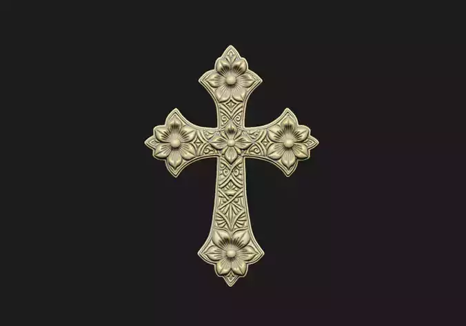 floral cross modern nature wild pattern unique design