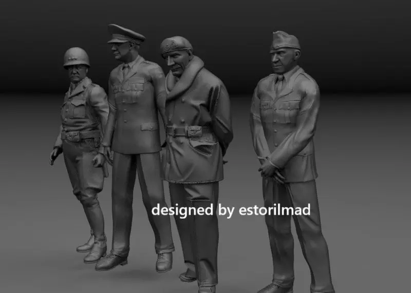 WW2 ALLIED GENERAL STAFF EUROPEAN FRONT 3D print model_2