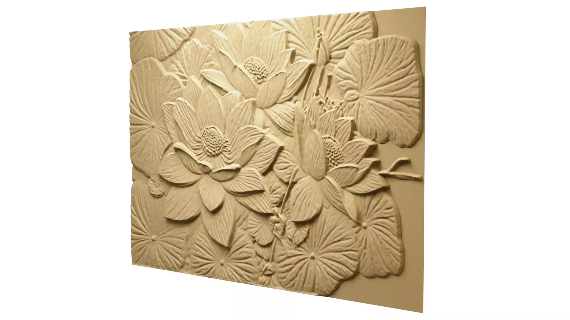 Modern Relief Wall Mural Decor CNC 3D Print 05  3D model_2
