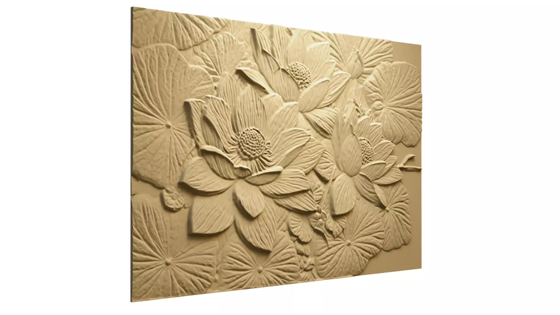 Modern Relief Wall Mural Decor CNC 3D Print 05  3D model_3