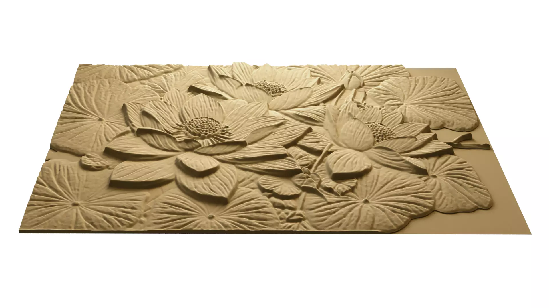 Modern Relief Wall Mural Decor CNC 3D Print 05  3D model_5