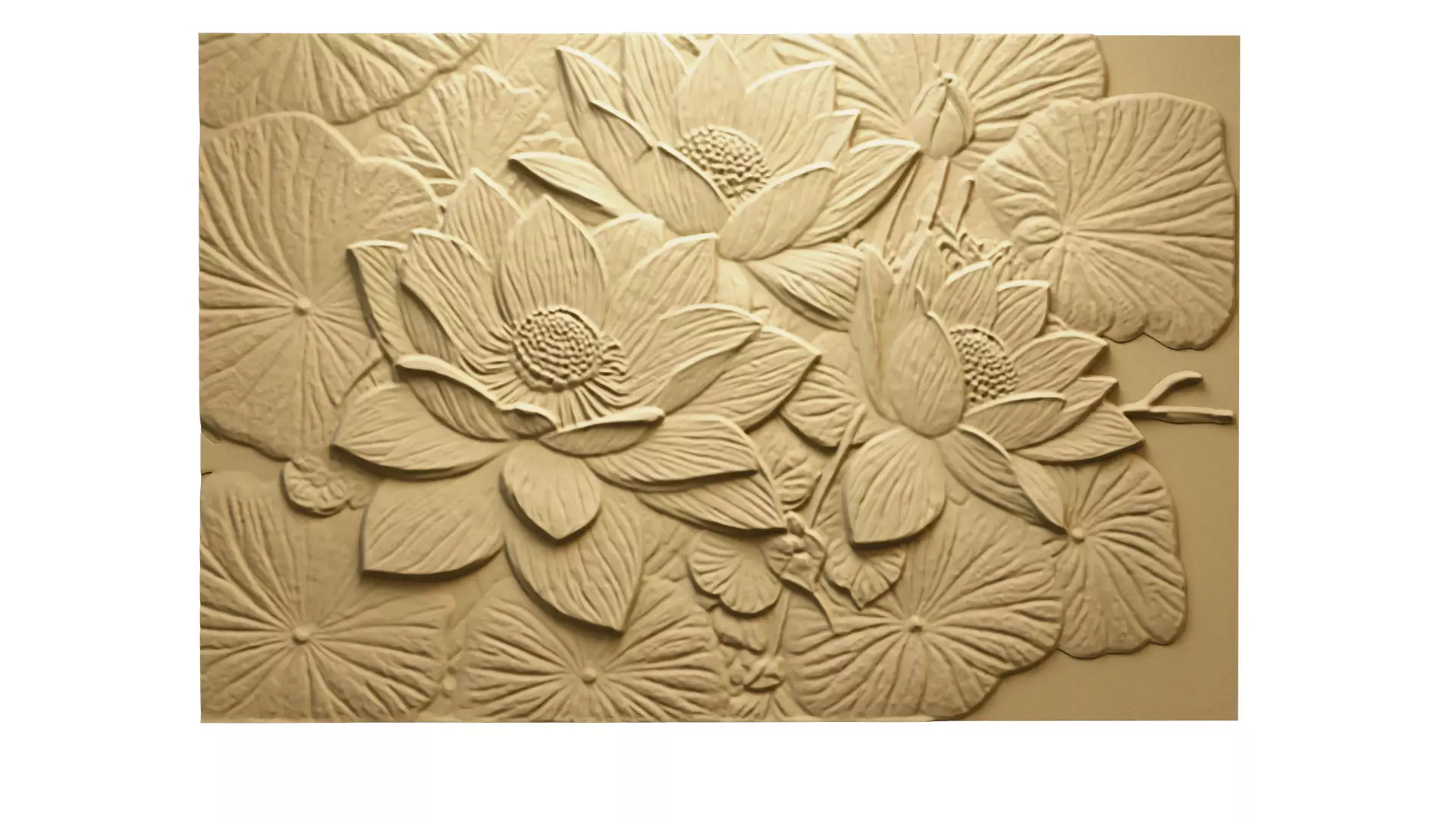 Modern Relief Wall Mural Decor CNC 3D Print 05  3D model_1