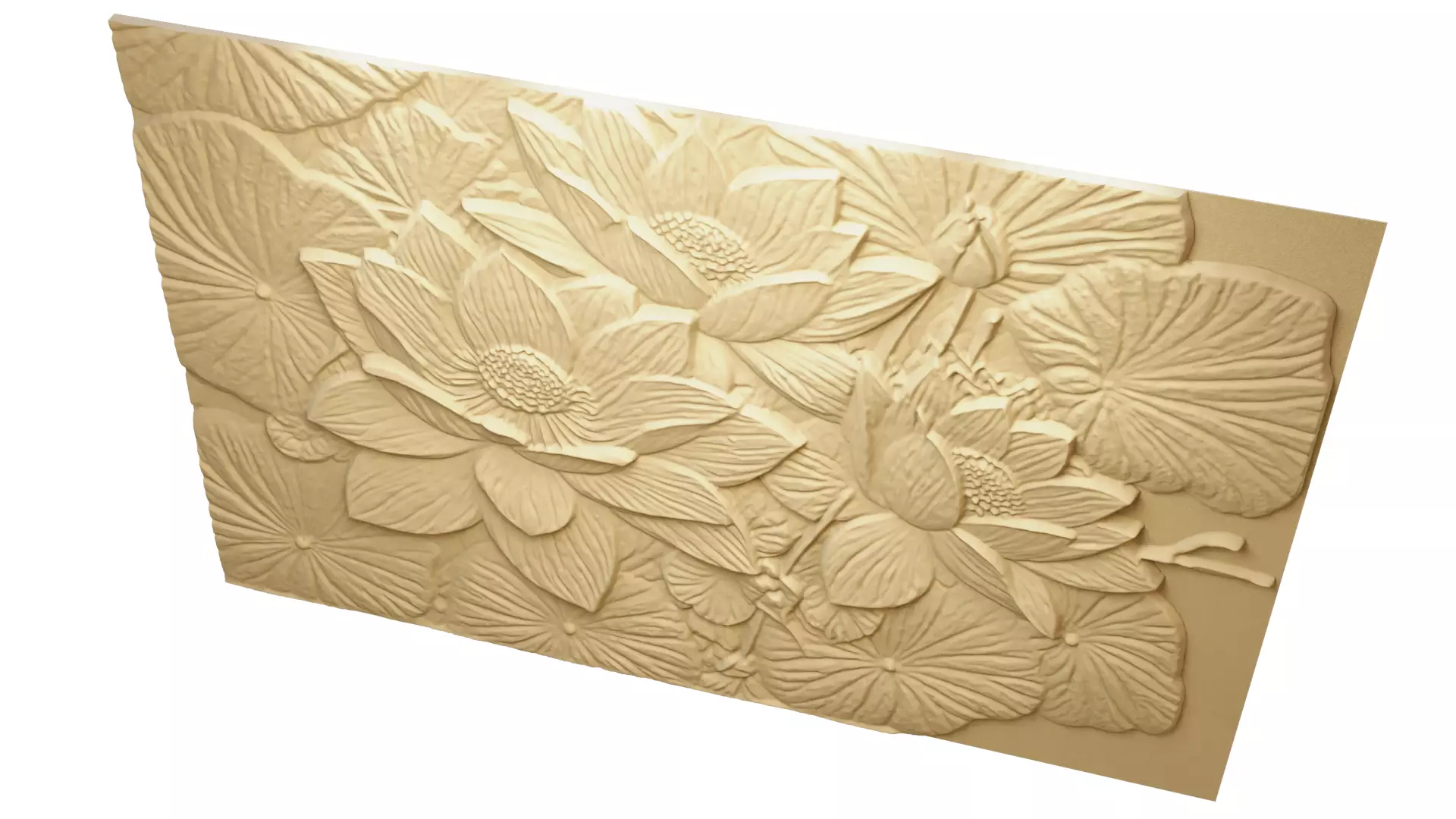 Modern Relief Wall Mural Decor CNC 3D Print 05  3D model_4