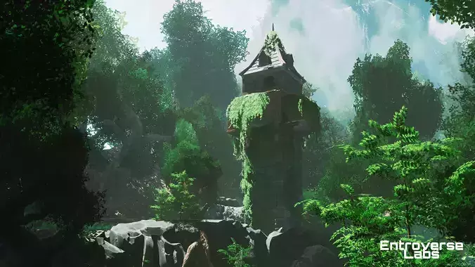 Whispering Grove Environment Unity Environment Low-poly 3D model