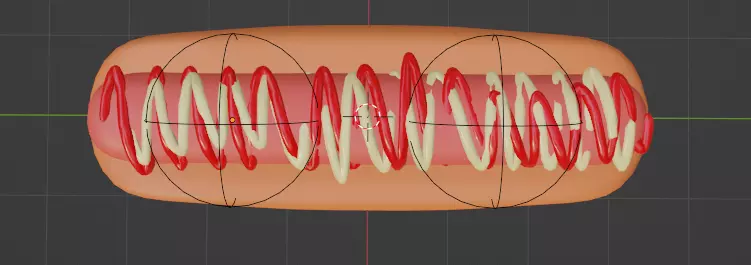 hot dog cushion Low-poly 3D model_3