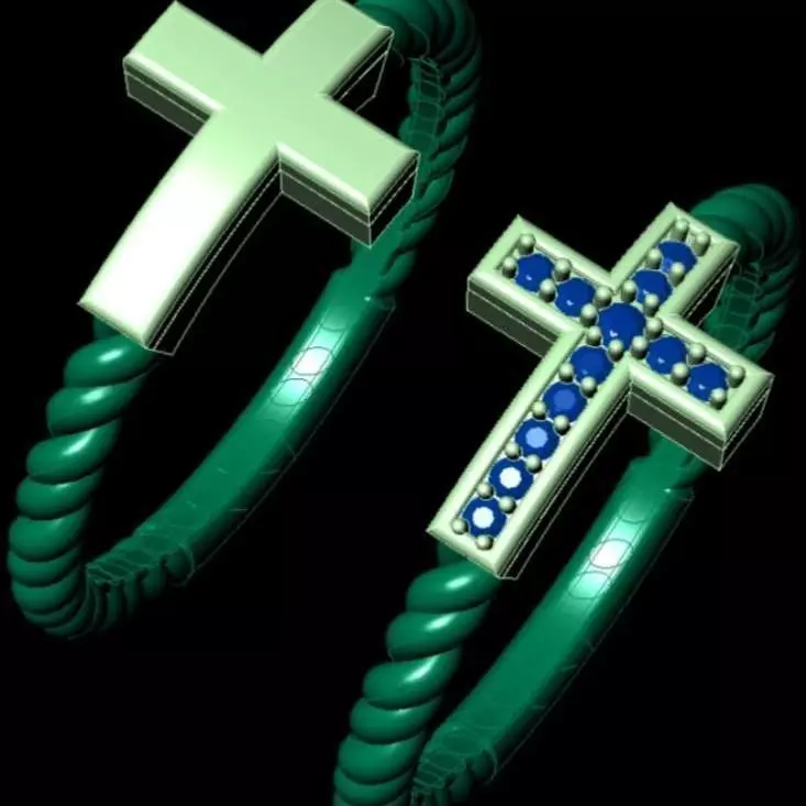 Cross Ring stl file and 3dm  3D print model_2