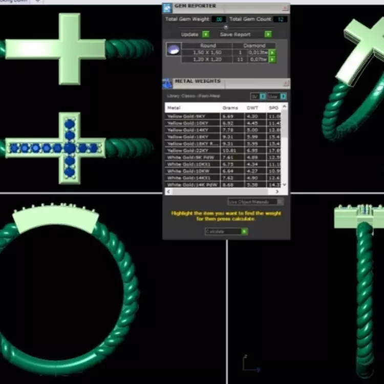 Cross Ring stl file and 3dm  3D print model_4