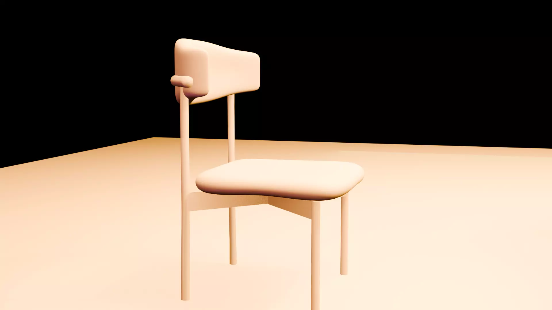 Dining Table Chairs Low-poly 3D model_14