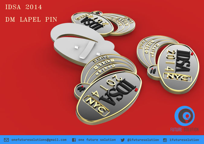 IDSA 2014 DM LAPEL PIN Free 3D model
