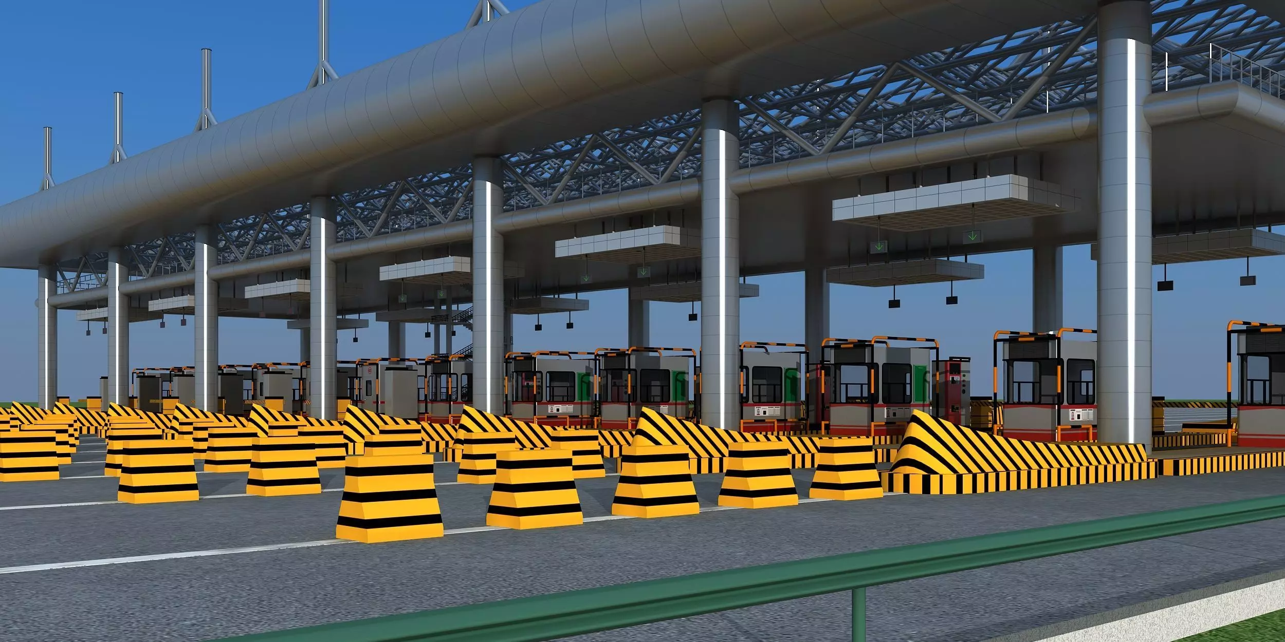 Highway toll station 3D model