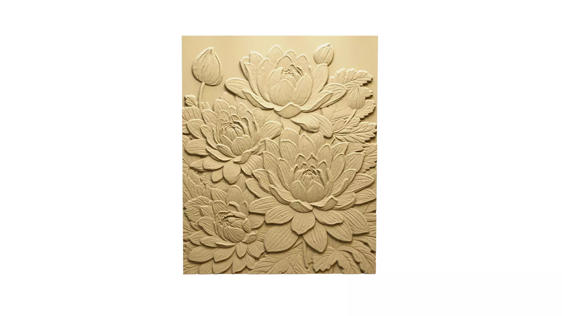 Modern Relief Wall Mural Decor CNC 3D Print 07  3D model_1