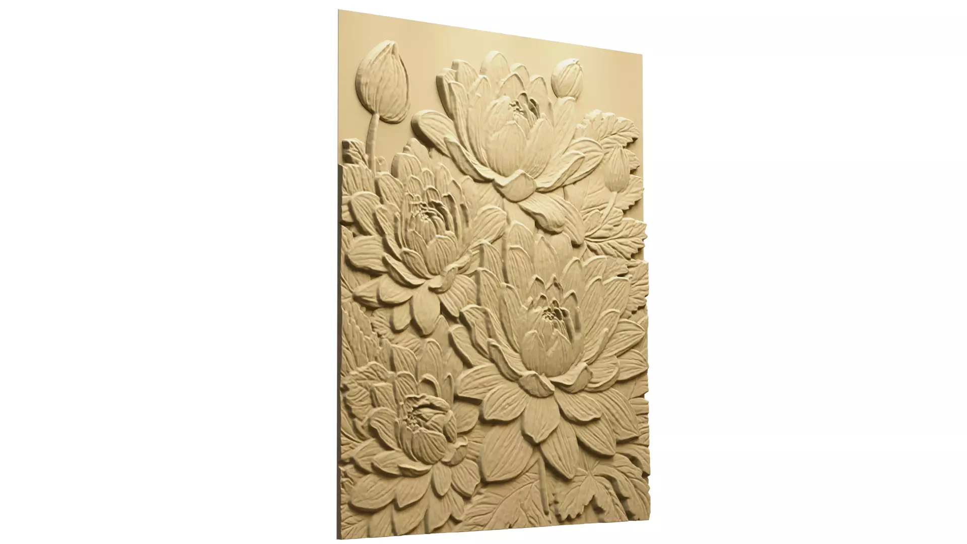 Modern Relief Wall Mural Decor CNC 3D Print 07  3D model_3