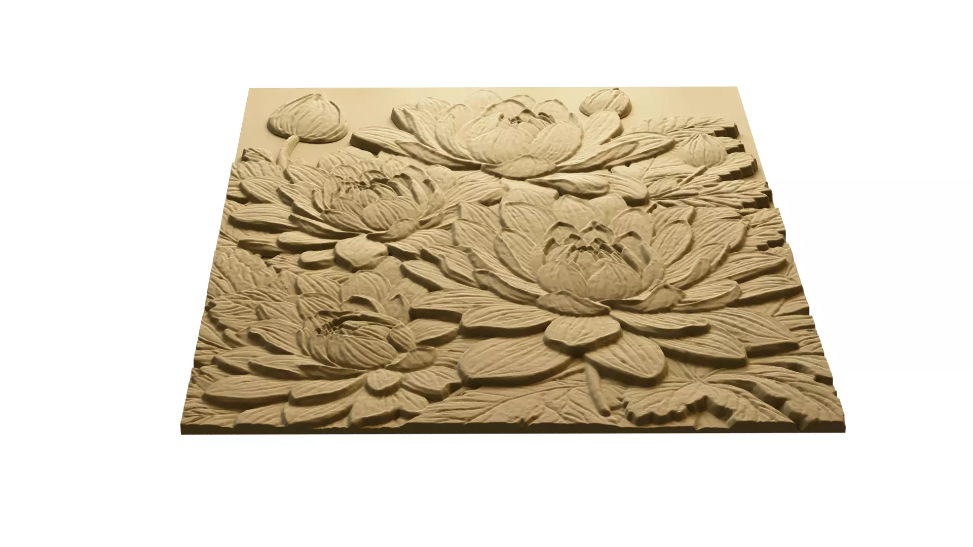 Modern Relief Wall Mural Decor CNC 3D Print 07  3D model_5