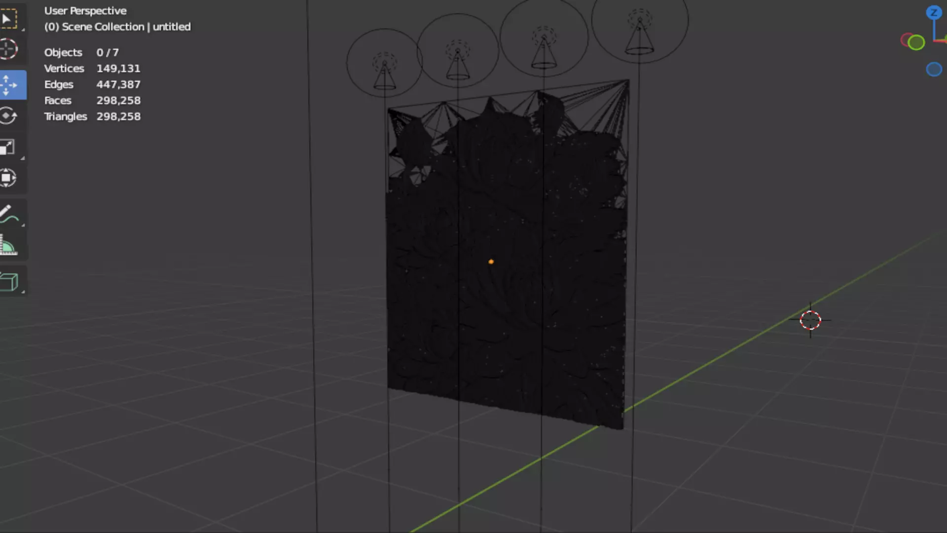 Modern Relief Wall Mural Decor CNC 3D Print 07  3D model_7