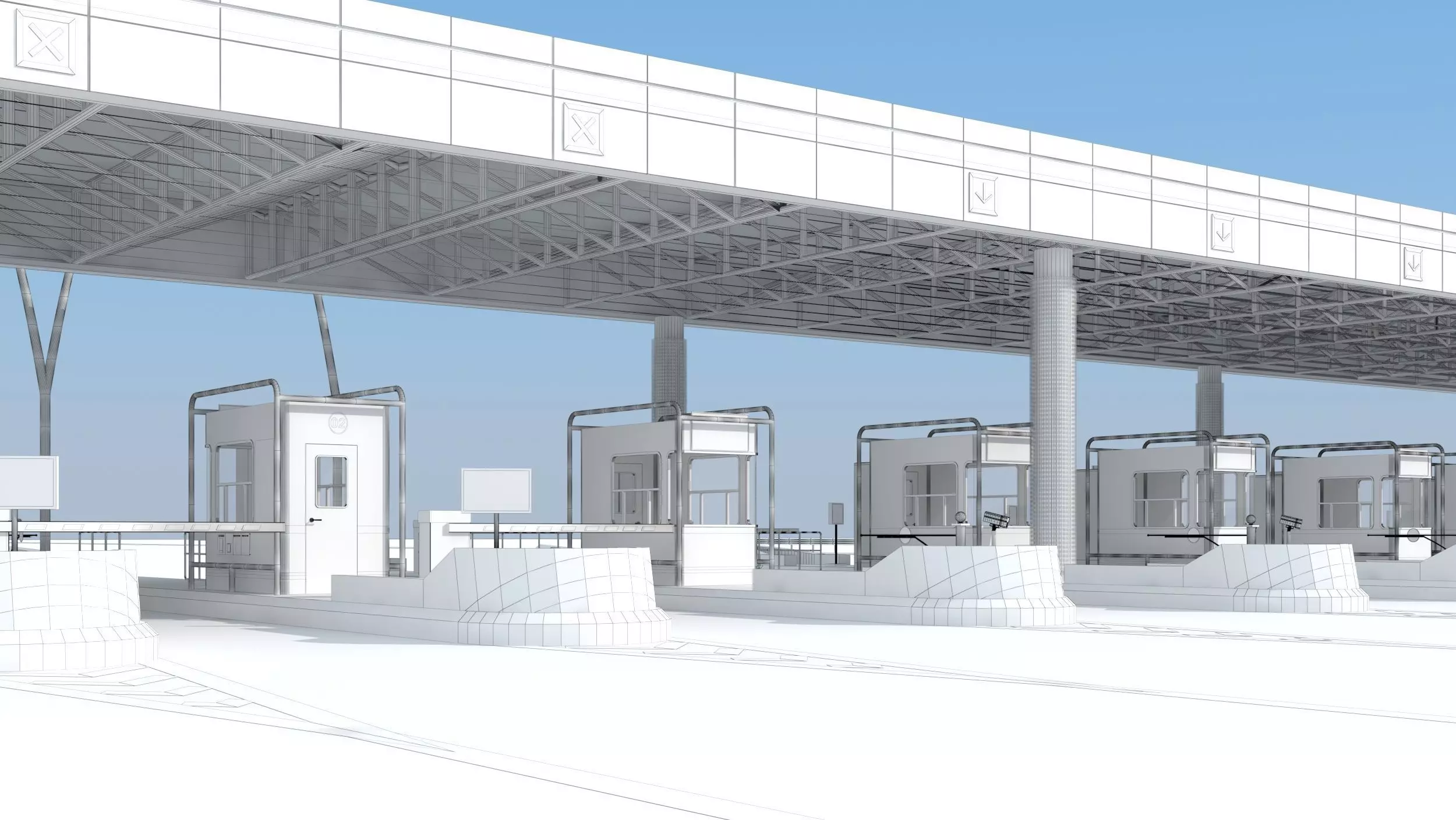 Toll Booth 3D model_9