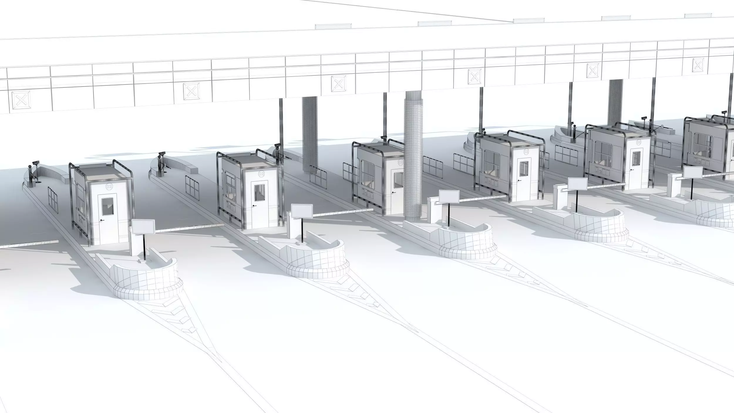 Toll Booth 3D model_6