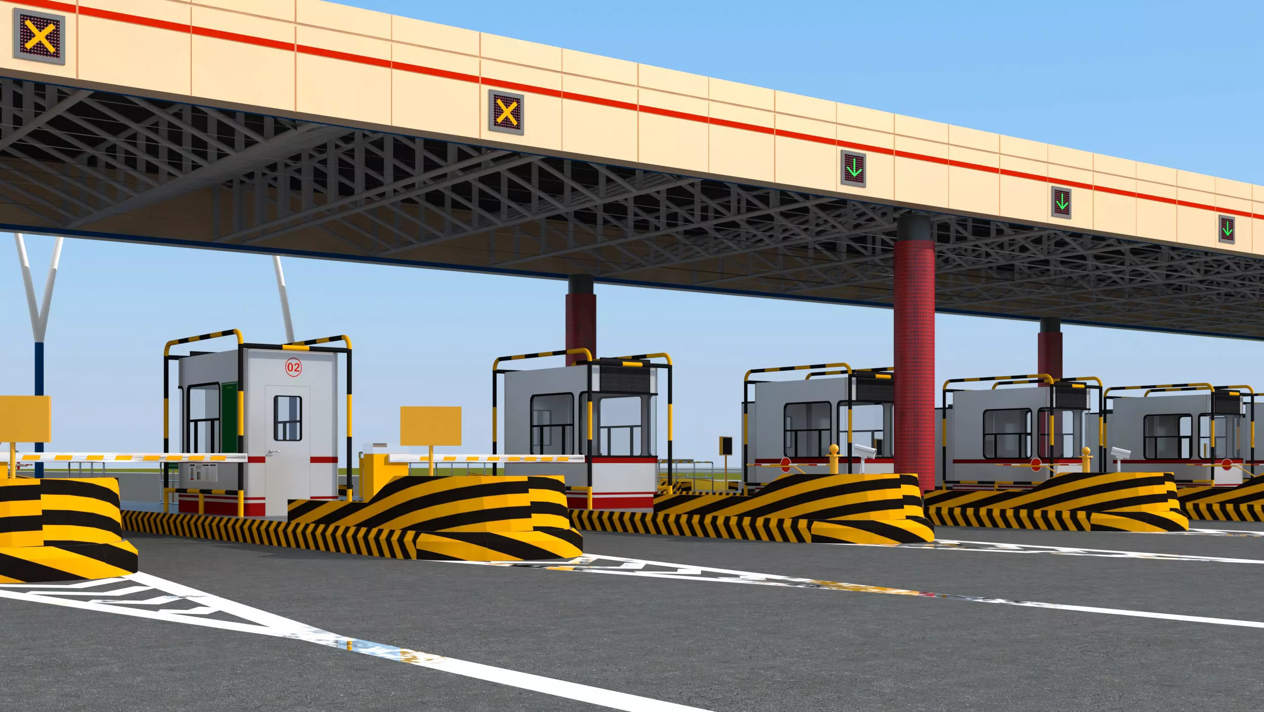 Toll Booth 3D model_1