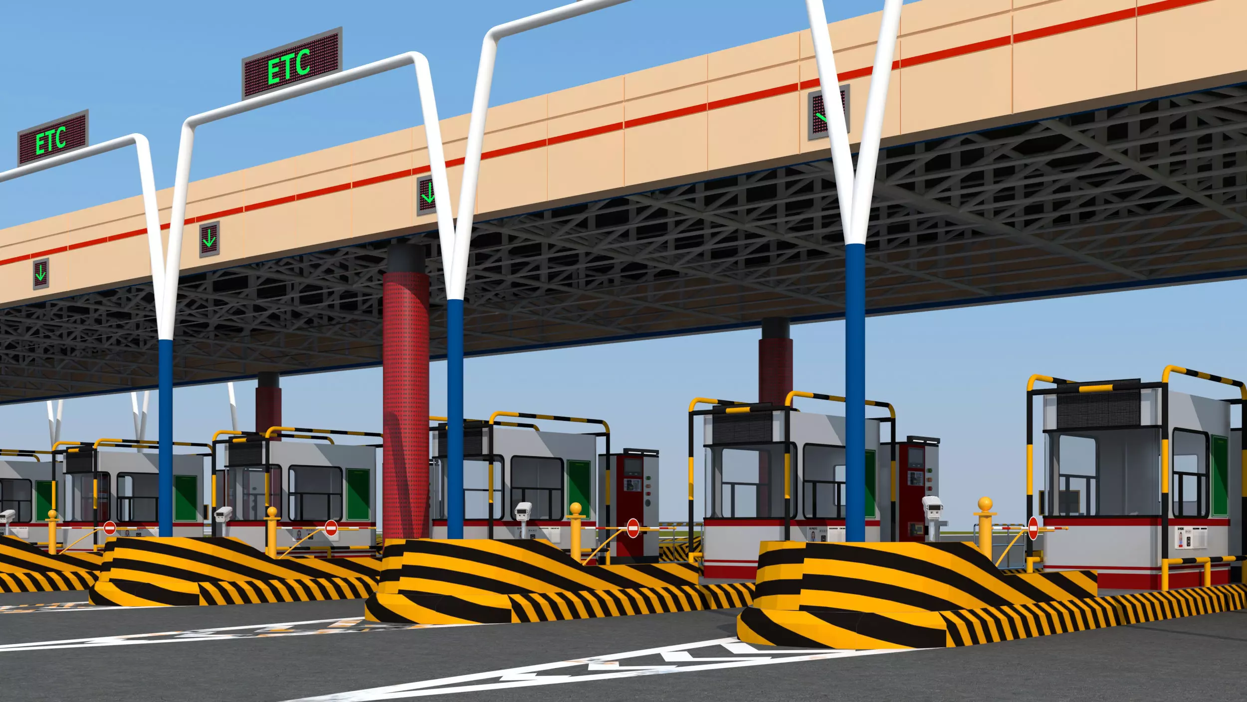 Toll Booth 3D model_0