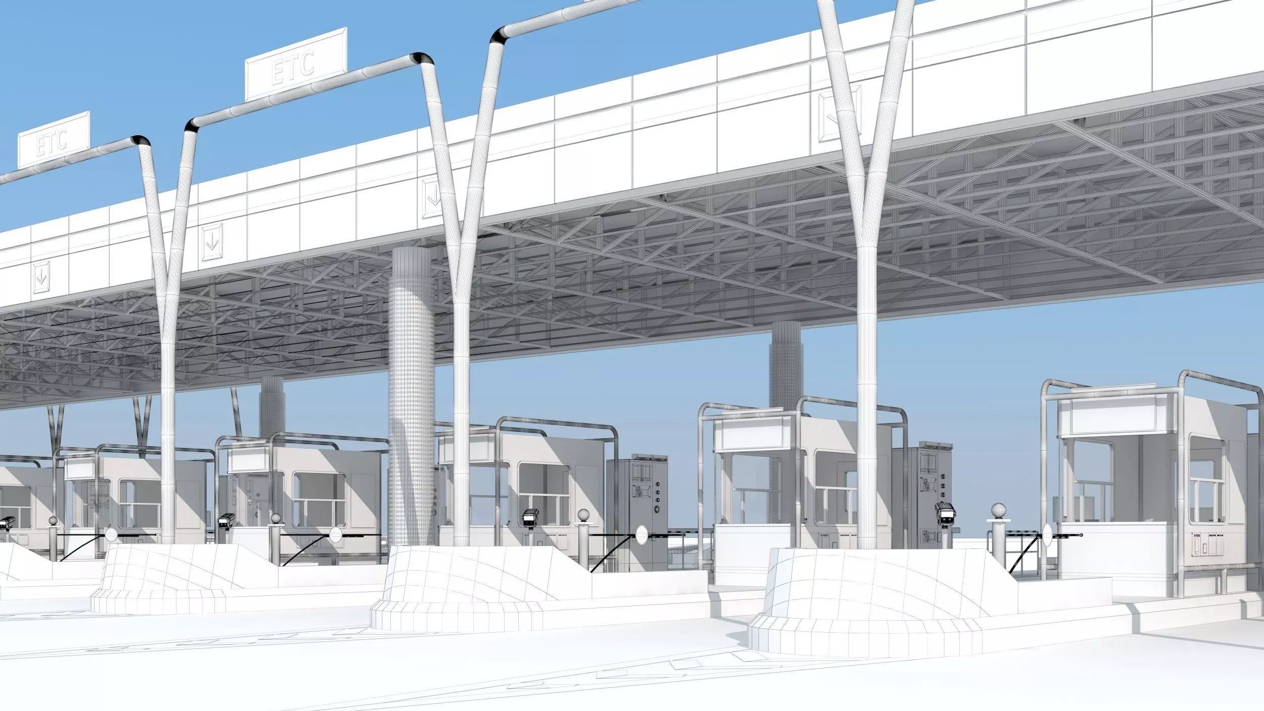 Toll Booth 3D model_7
