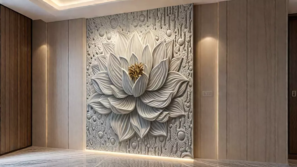 Modern Relief Wall Mural Decor CNC 3D Print 08 3D model_0