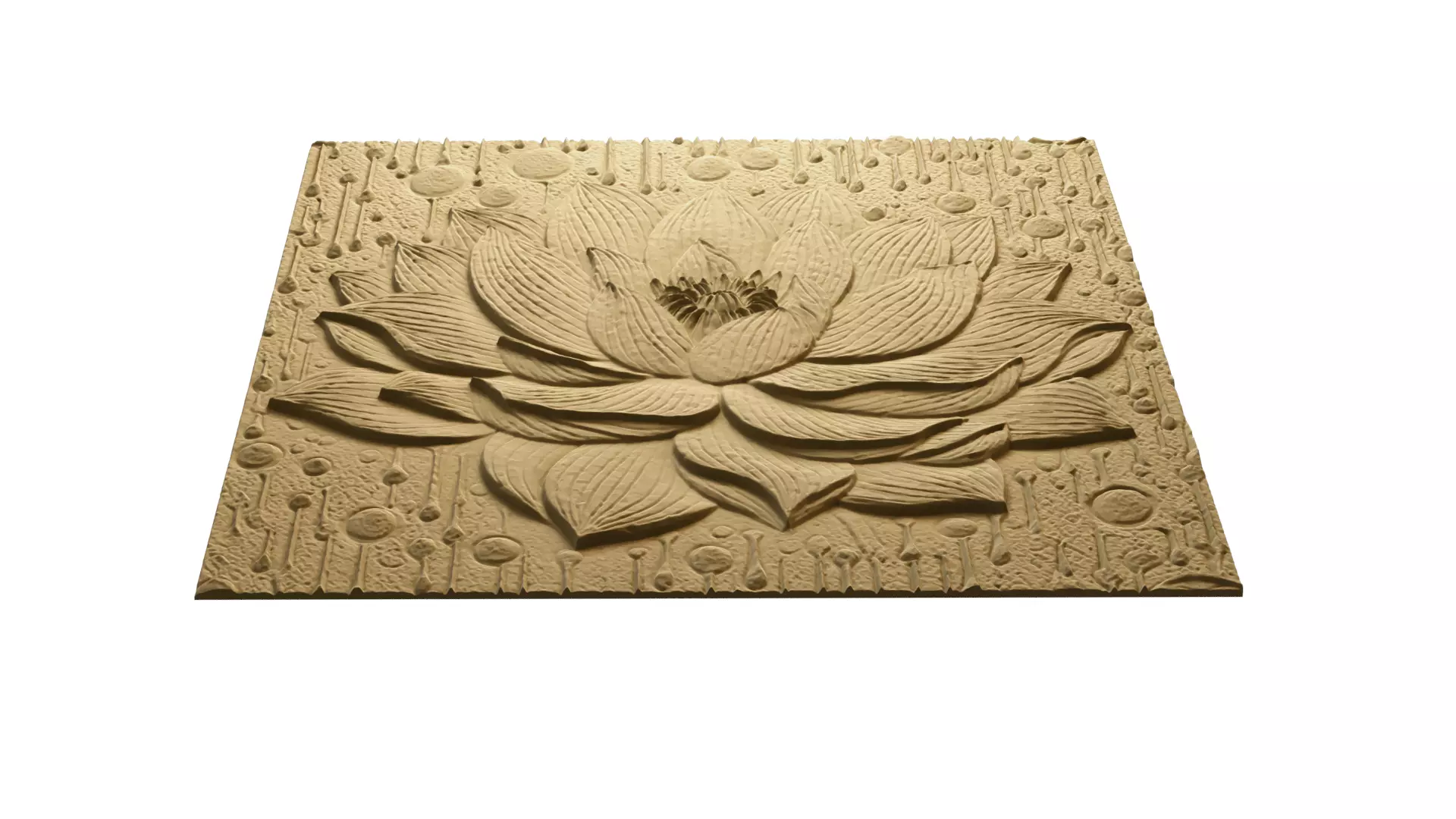 Modern Relief Wall Mural Decor CNC 3D Print 08 3D model_2
