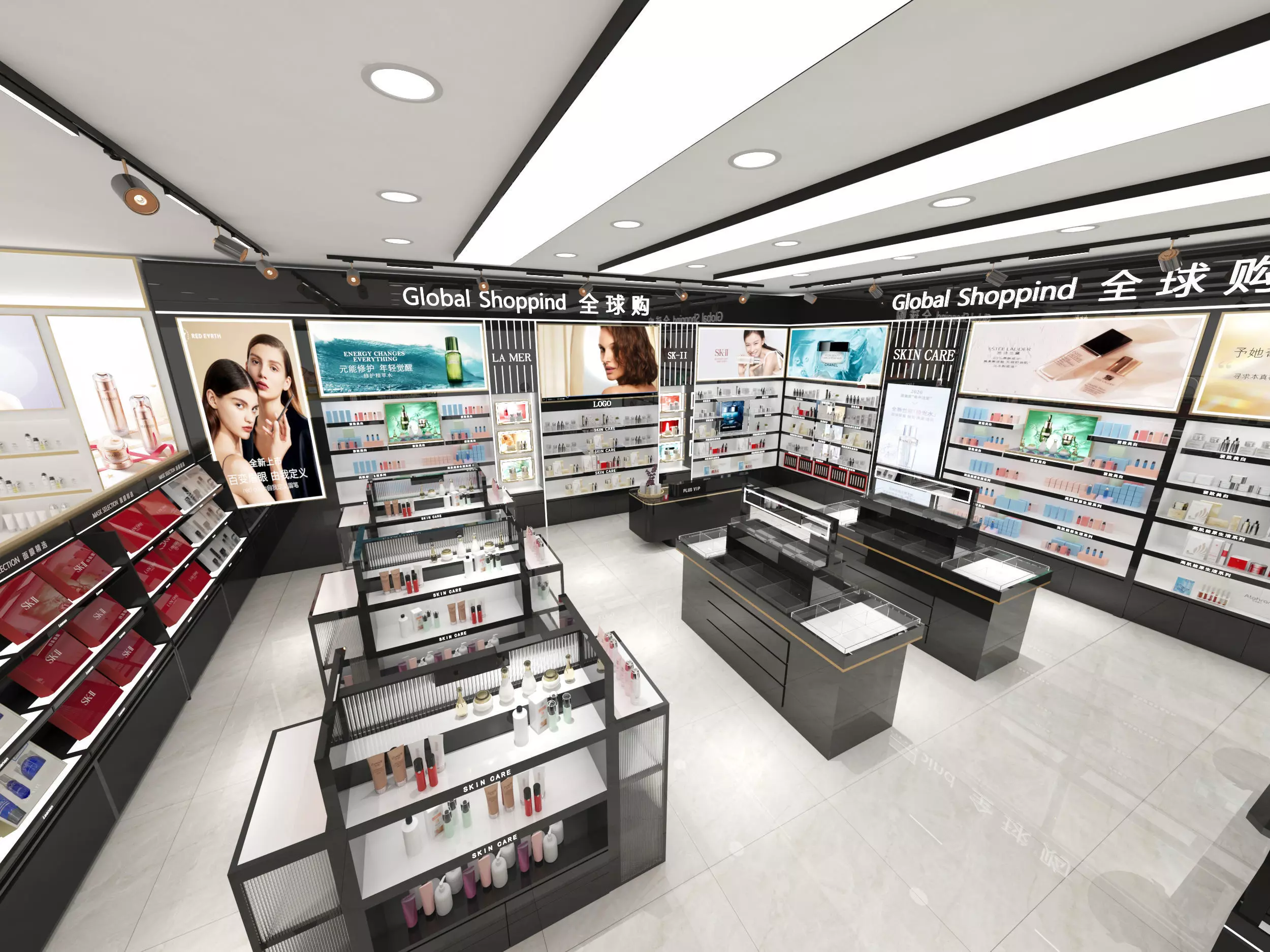 Cosmetics Store Low-poly 3D model_1