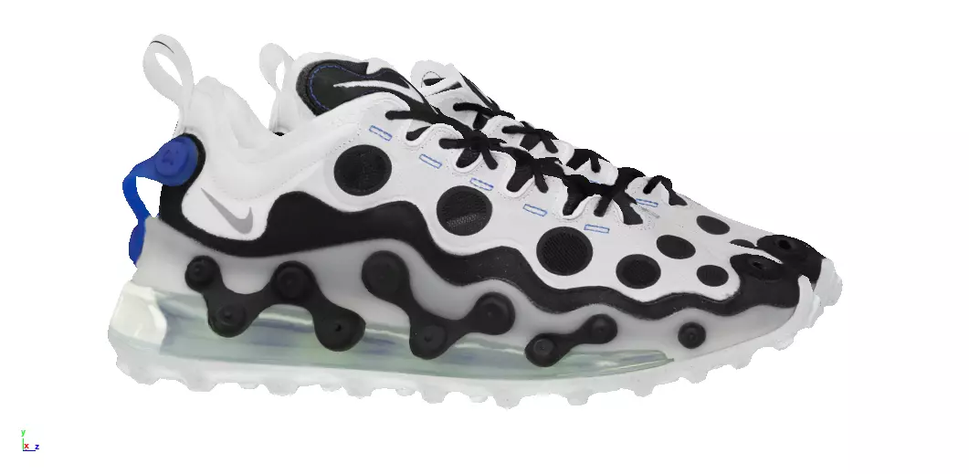 Cyberpunk fashion sneaker 101 Urban Techwear scifi future shoes Low-poly 3D model_1