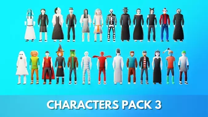 Casual Character Pack 3 Rigged NPCs