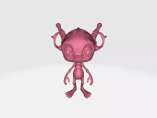 Alien 3D Model Game-Ready PBR Textured Rigged 3D Printable Low-poly 3D model_2