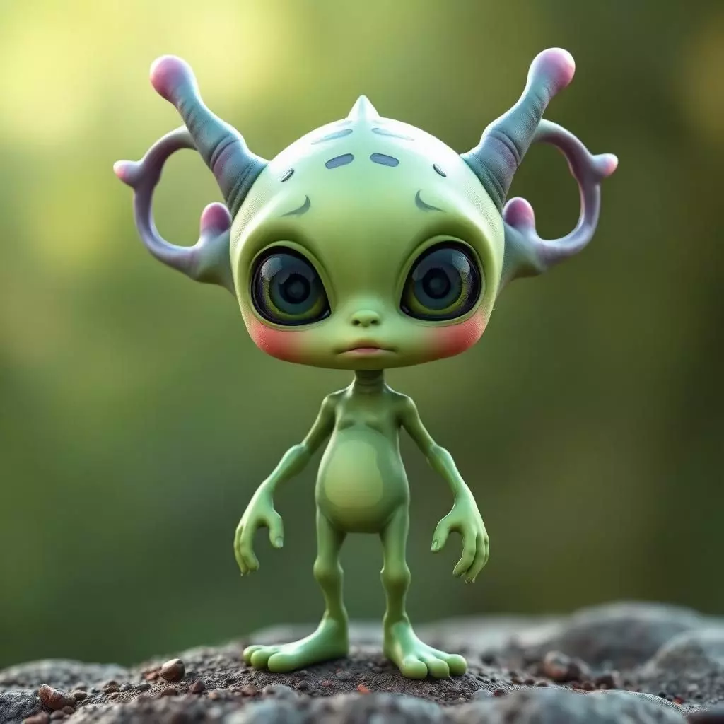 Alien 3D Model Game-Ready PBR Textured Rigged 3D Printable Low-poly 3D model_0