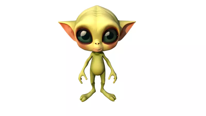  Alien Creature 3D Model Rigged Game Ready PBR Printable Low-poly 3D model_2