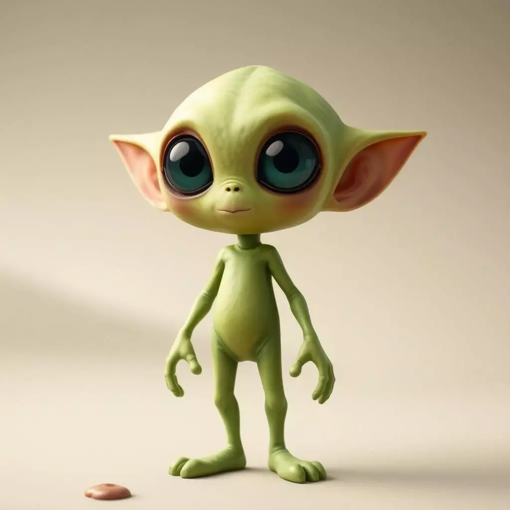  Alien Creature 3D Model Rigged Game Ready PBR Printable Low-poly 3D model_0