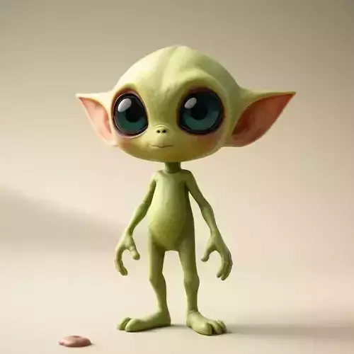  Alien Creature 3D Model Rigged Game Ready PBR Printable Low-poly 3D model