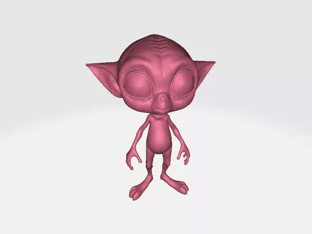  Alien Creature 3D Model Rigged Game Ready PBR Printable Low-poly 3D model_3