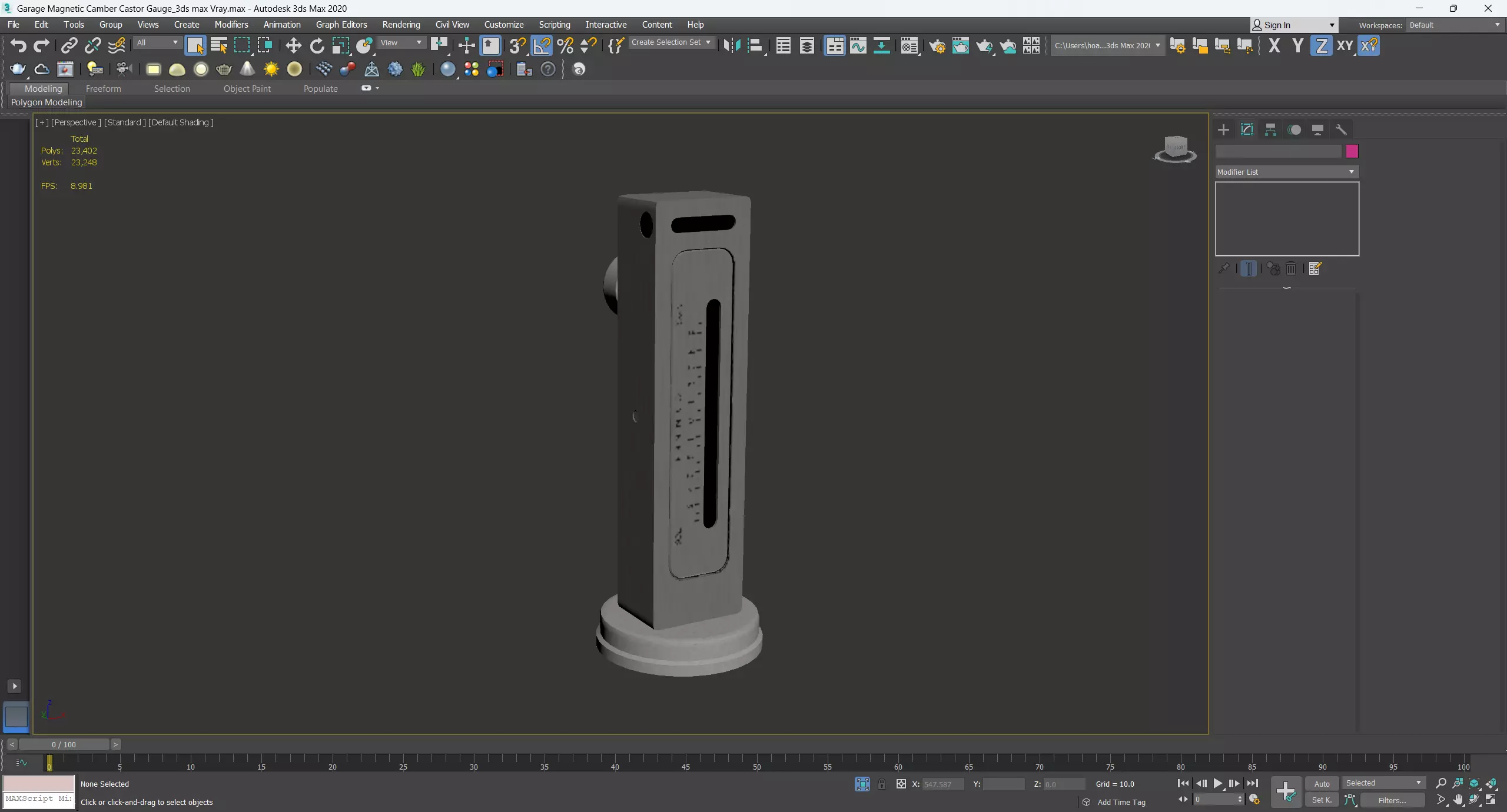 Garage Magnetic Camber Castor Gauge 3D model_9