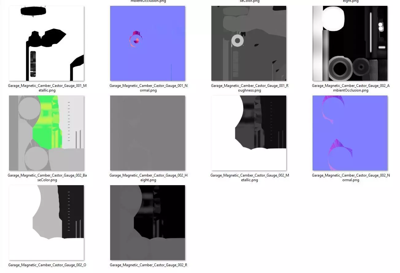 Garage Magnetic Camber Castor Gauge 3D model_8